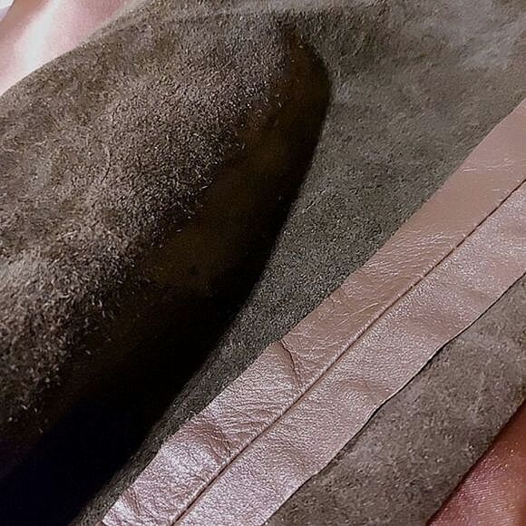 Vtg 80s Carla New York olive cropped leather trousers - Picture 12 of 14